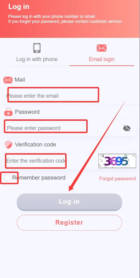 Enter Details to Login to 00097 Game